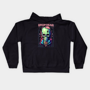 Drop Dead Zombie Brain Streetwear Style 2 Kids Hoodie